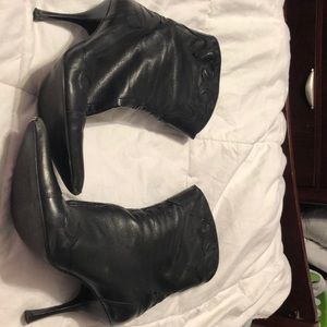 BCBG Black heeled cowboy boots-short size 10